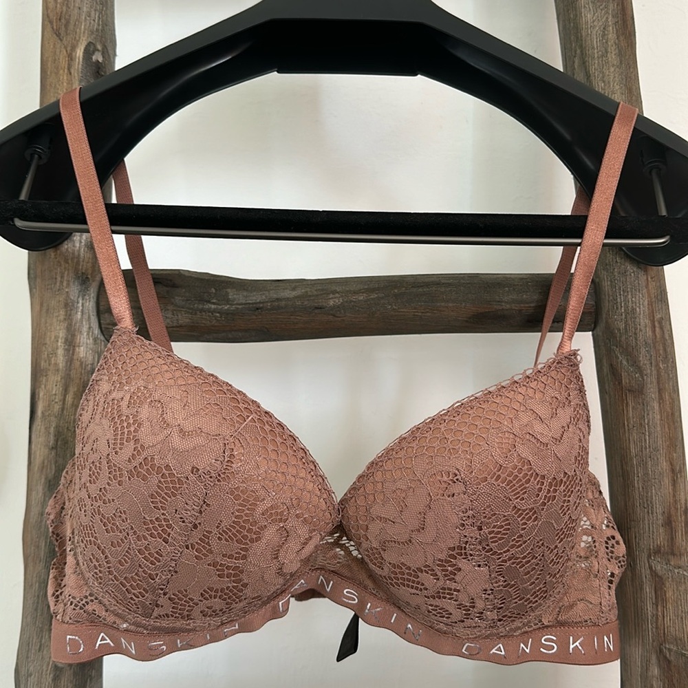 Danskin Brown Lace Up Push-up Bra, 34B